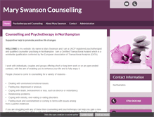 Tablet Screenshot of maryswansoncounselling.co.uk